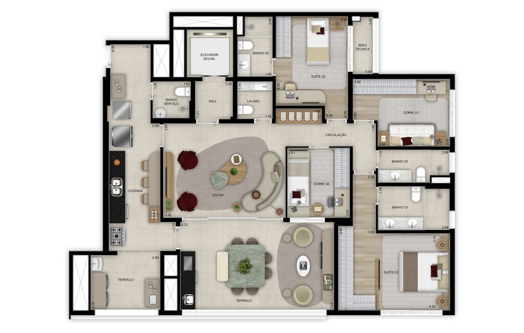 Grand High Residences Alto da Boa Vista: 4 dorm 159m²