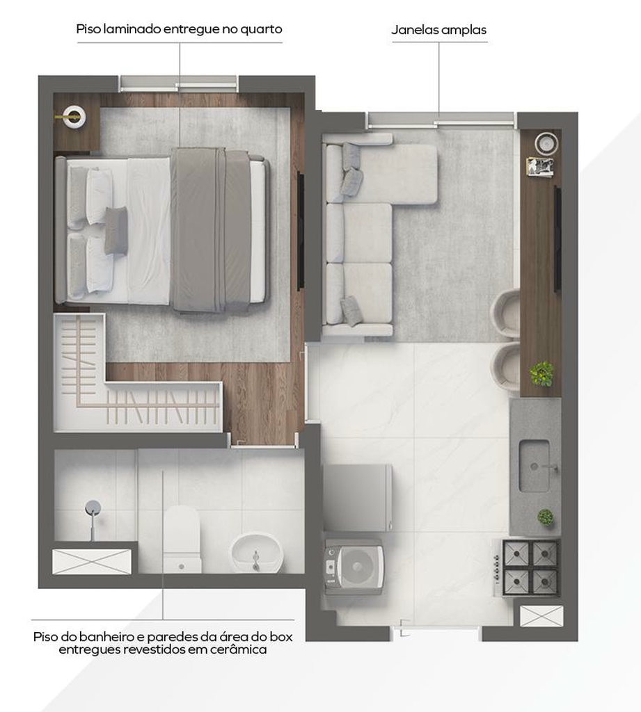 Grand Vivaz Estação Tamanduateí 1: 1 dorm 25m²