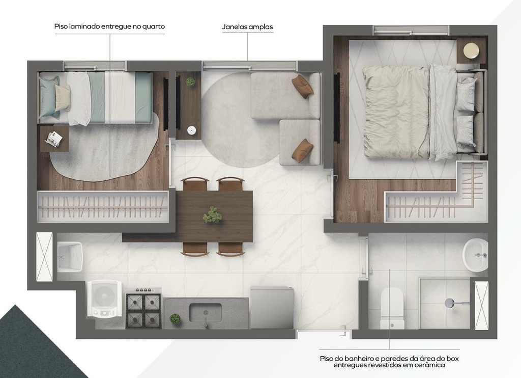 Grand Vivaz Estação Tamanduateí 1: 2 dorm 31m²