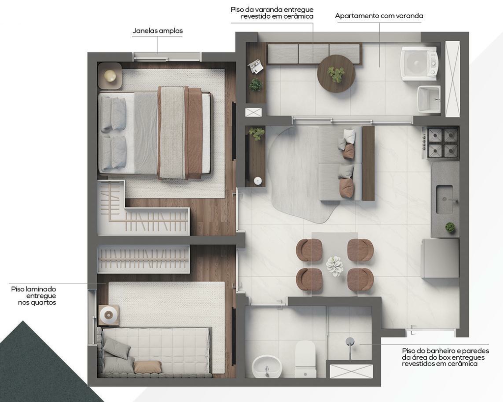 Grand Vivaz Estação Tamanduateí 1: 2 dorm 35m²