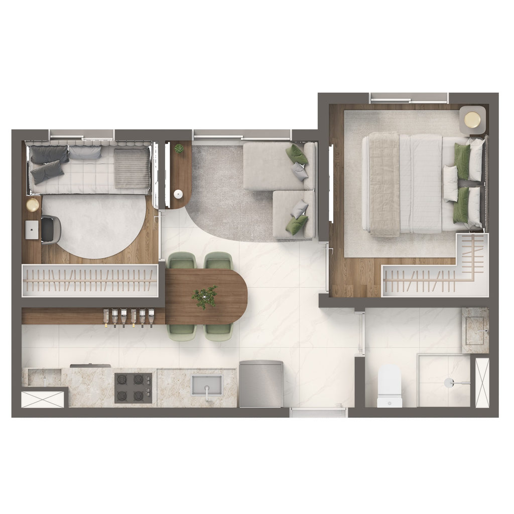 Grand Vivaz Estação Tamanduateí 4: 2 dorm 31m²