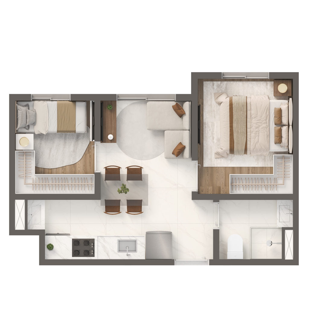 Grand Vivaz Estação Tamanduateí 4: 2 dorm 31m²