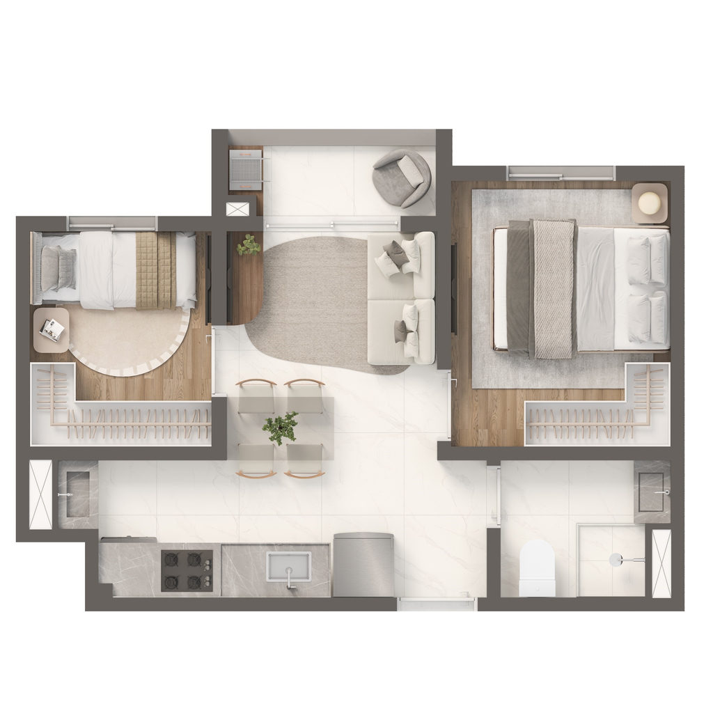 Grand Vivaz Estação Tamanduateí 4: 2 dorm 33m²
