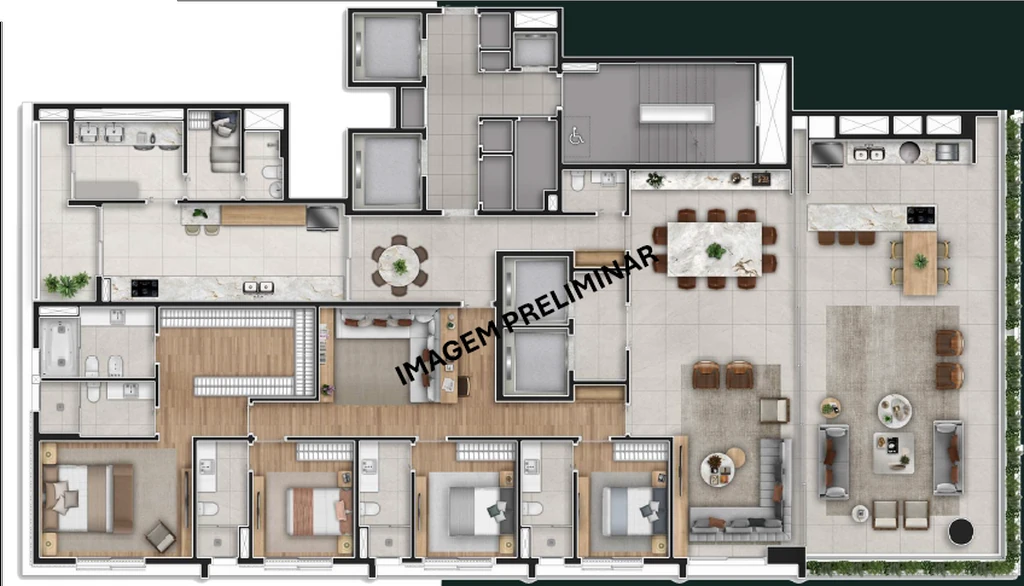 Granoscar Ibirapuera: 4 dorm 370m²