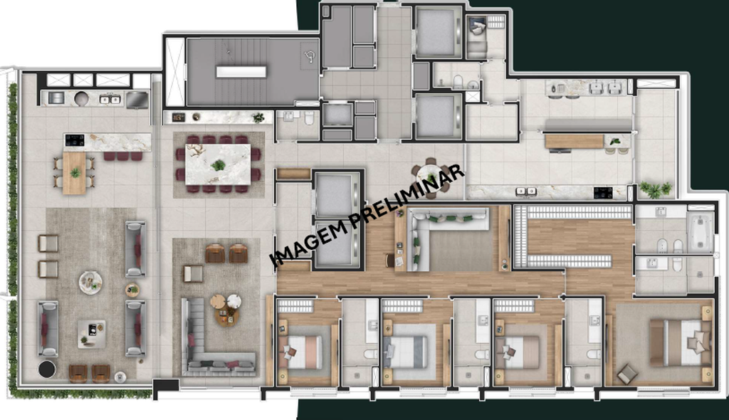 Granoscar Ibirapuera: 4 dorm 411m²
