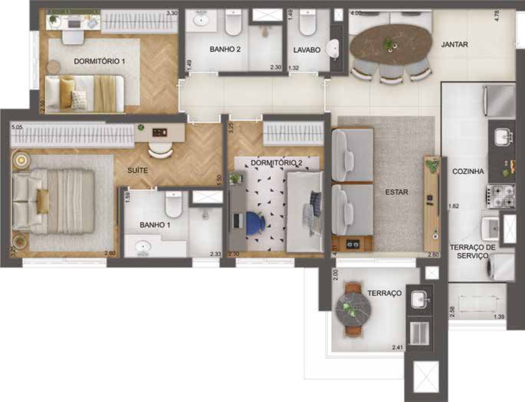 GranResort Reserva São Caetano Fase 1: 3 dorm 86m²