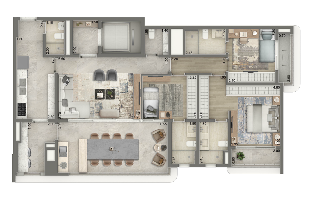 Green Garden: 3 dorm 139m²