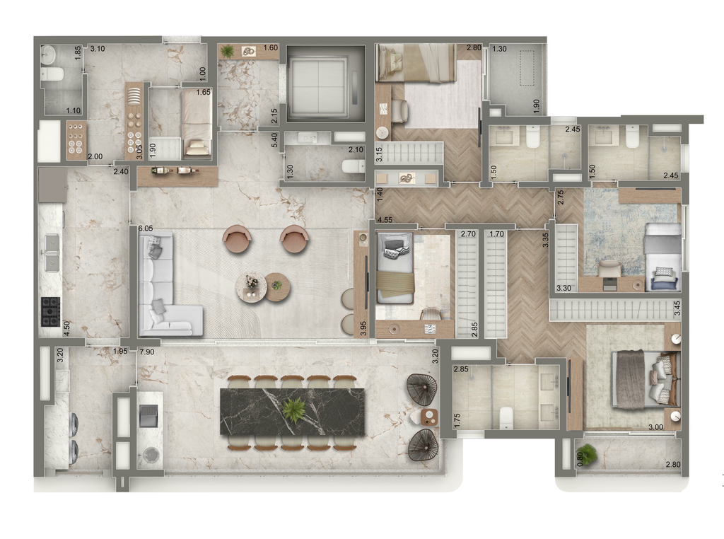 Green Garden: 4 dorm 179m²
