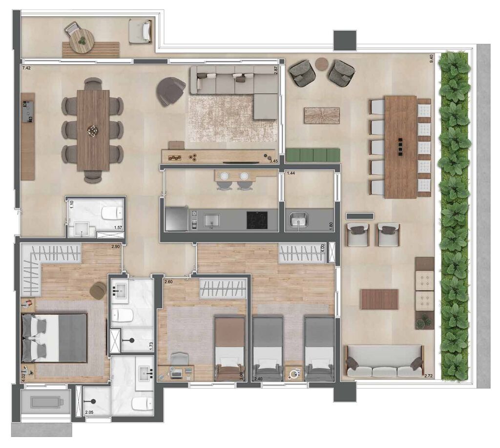 Greenview Brooklin: 3 dorm 141m² penthouse