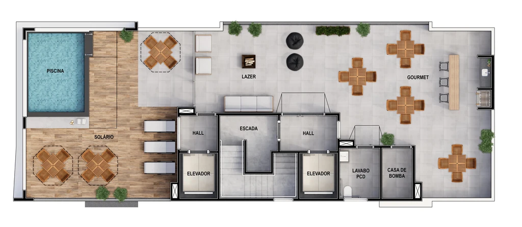 Haus Alto do Ipiranga: Pavimento cobertura