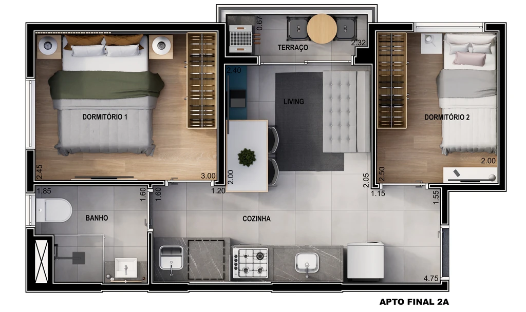 Haus Alto do Ipiranga: 2 dorm 33m²