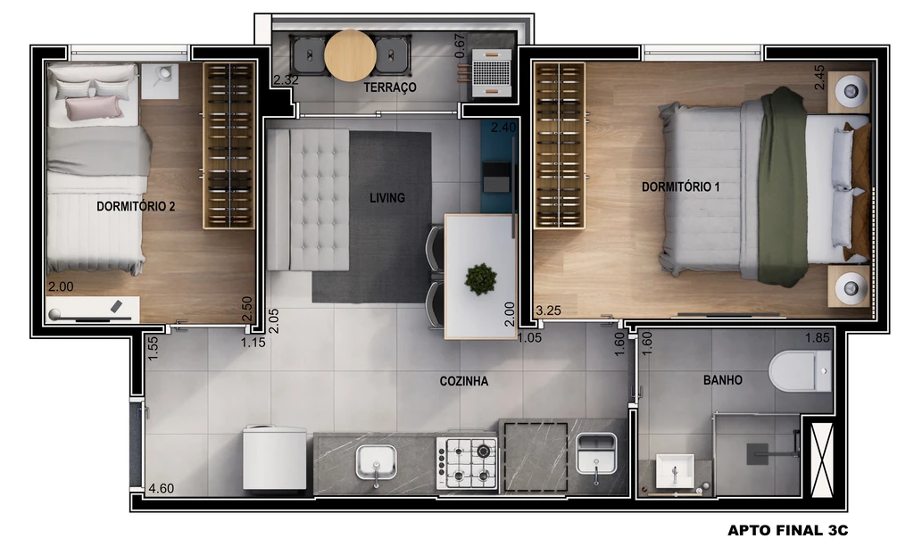 Haus Alto do Ipiranga: 2 dorm 34m²