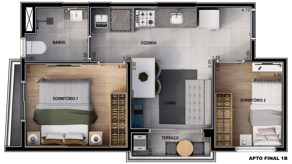 Haus Alto do Ipiranga: 2 dorm 35m²