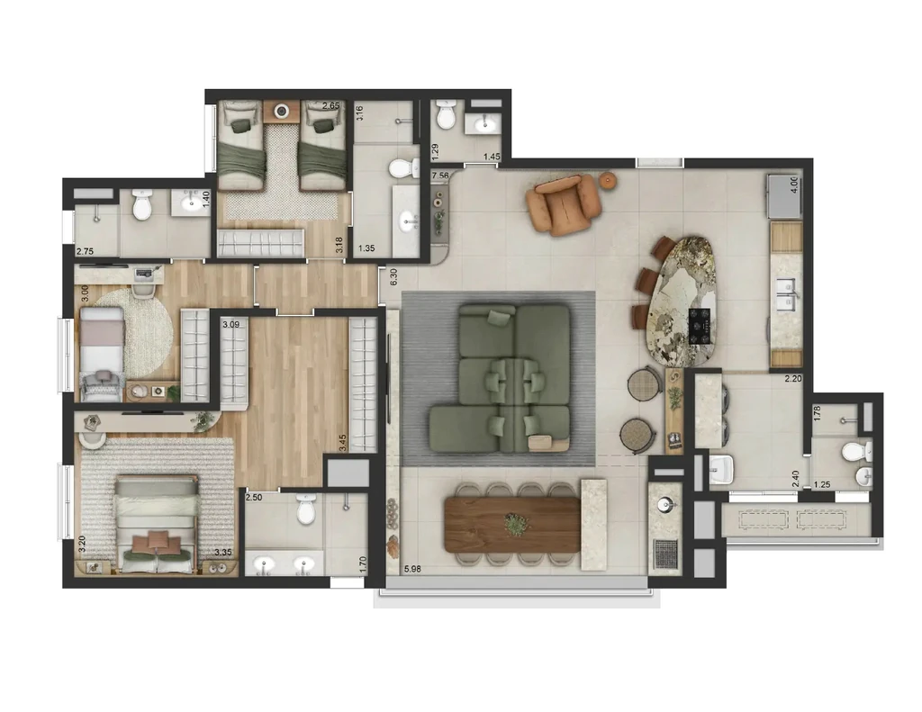 Haus Mitre Edition Moema: 3 dorm 141m² opção