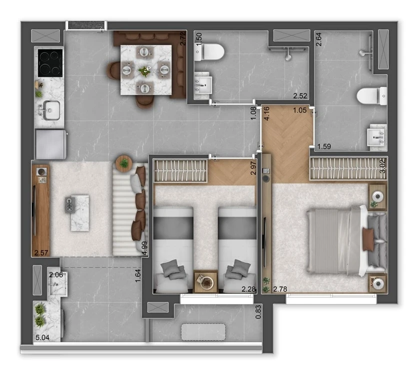 Haus Mitre Edition NY: 2 dorm 56m² merge