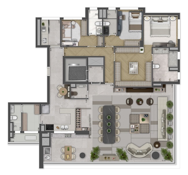 Haus Mitre Edition NY: 3 dorm 217m² opção