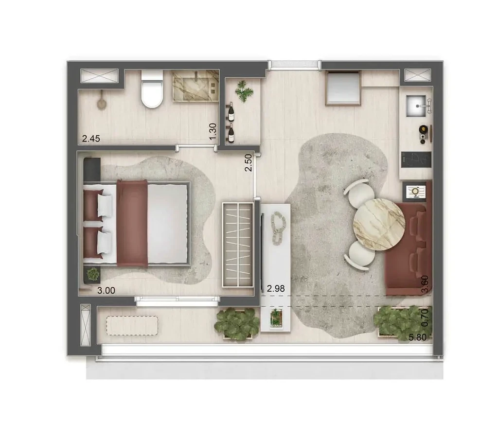 Haus Mitre Station Moema: 1 dorm 31m²