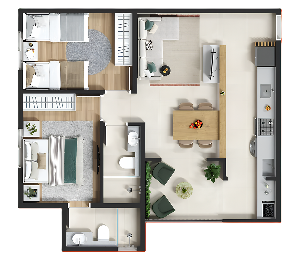 Haus Nova Petrópolis: 2 dorm 51m²