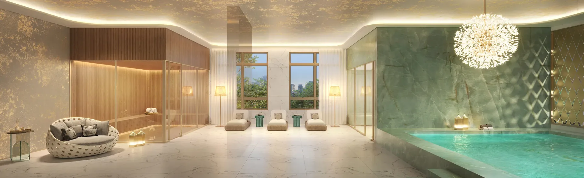 Heaven Residences: 1 perspectiva ilustrada indoor swimming pool27