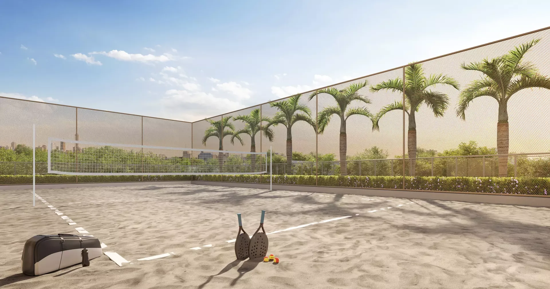 Heaven Residences: 3 perspectiva ilustrada beach tennis court