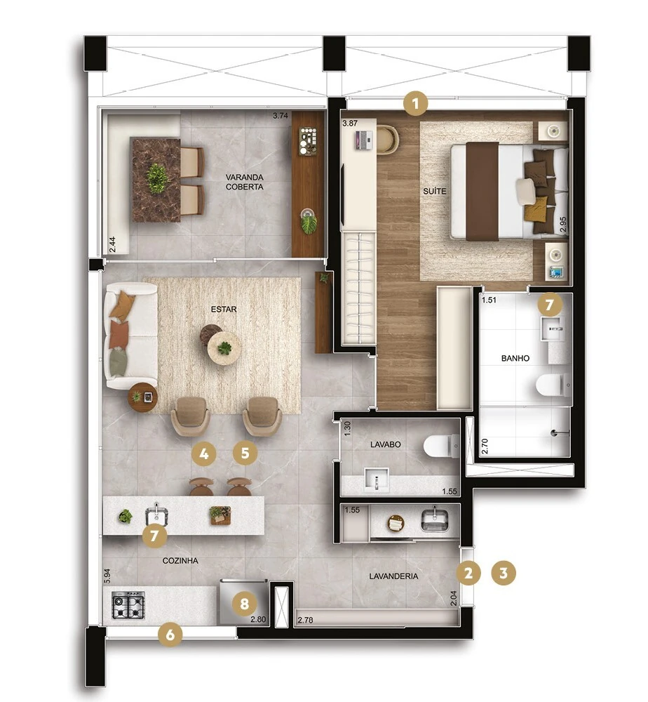 Hive Ibirapuera: 1 dorm 70m²