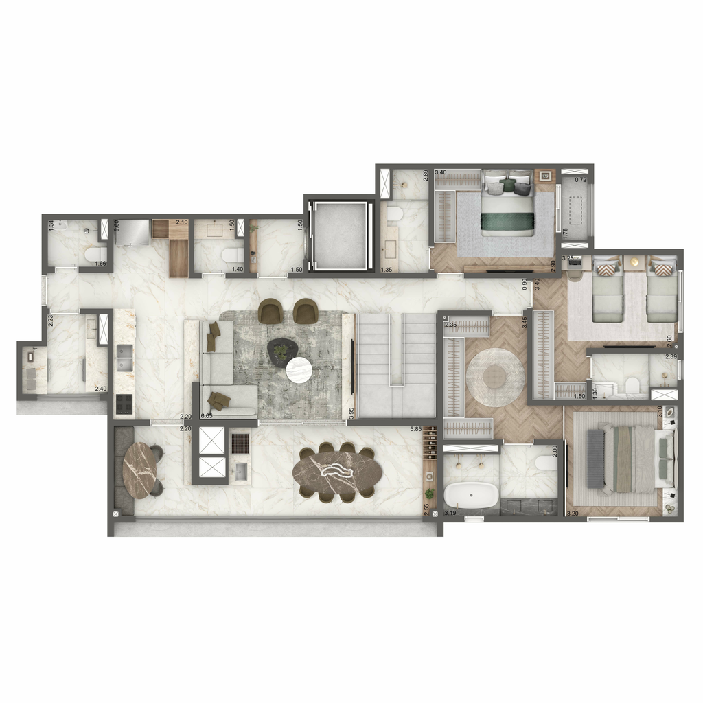 Home Boutique By Living Campo Belo: 3 dorm 265m² cobertura duplex inferior