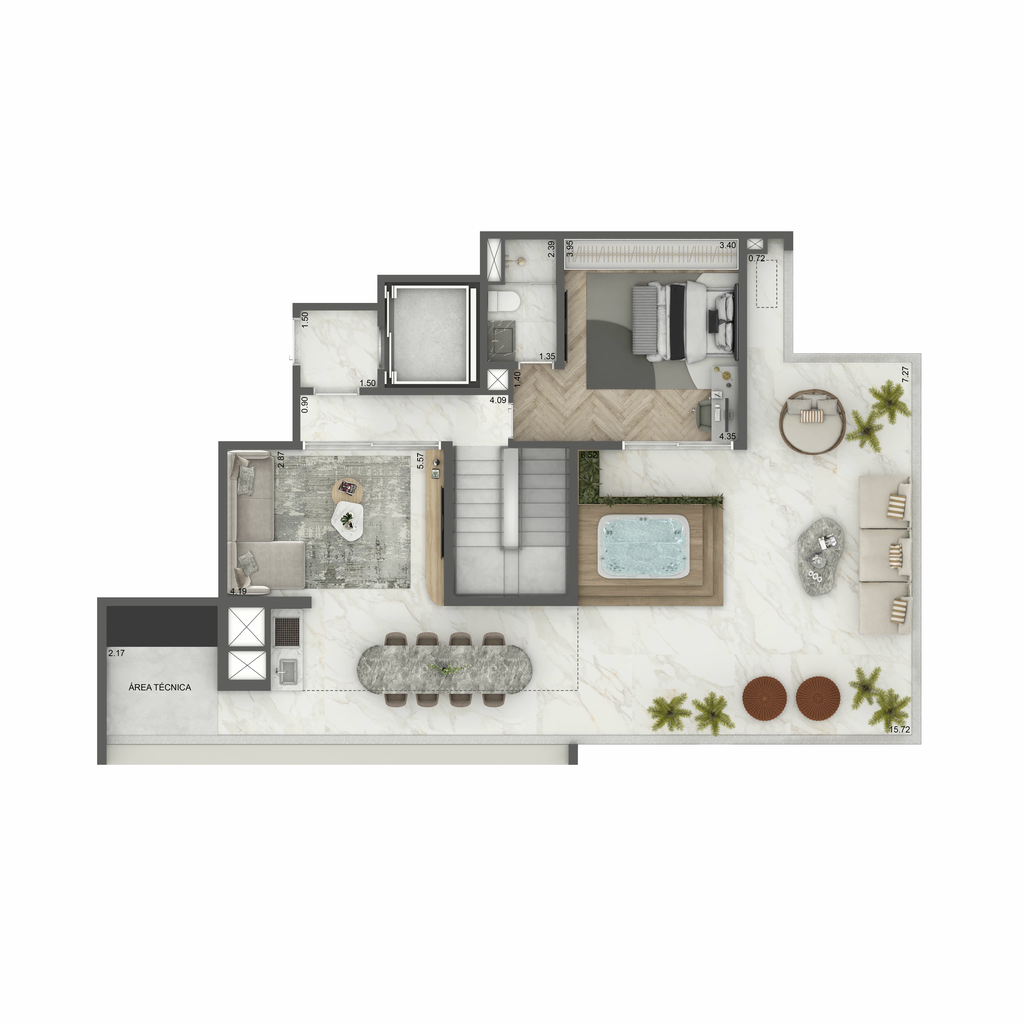 Home Boutique By Living Campo Belo: 4 dorm 265m² cobertura duplex superior opç