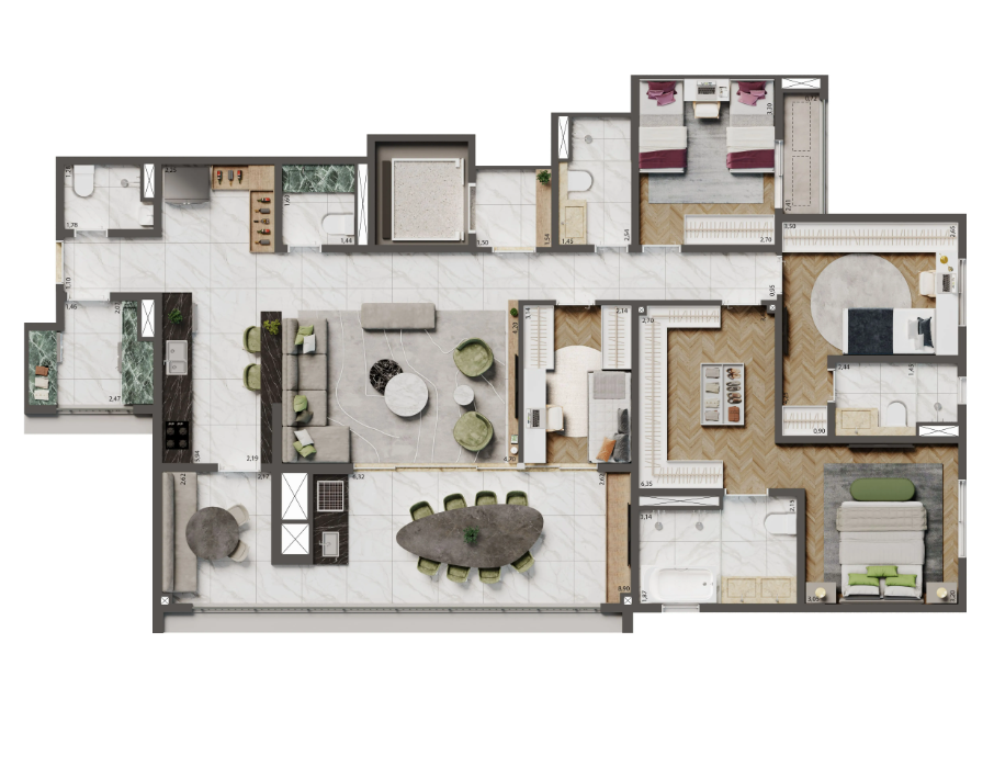 Home Boutique By Living Ipiranga: 4 dorm 156m² opção 2