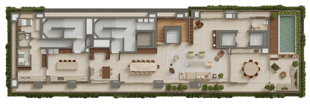 Horácio Lafer Autoria: 5 dorm 736m² cobertura duplex inferior