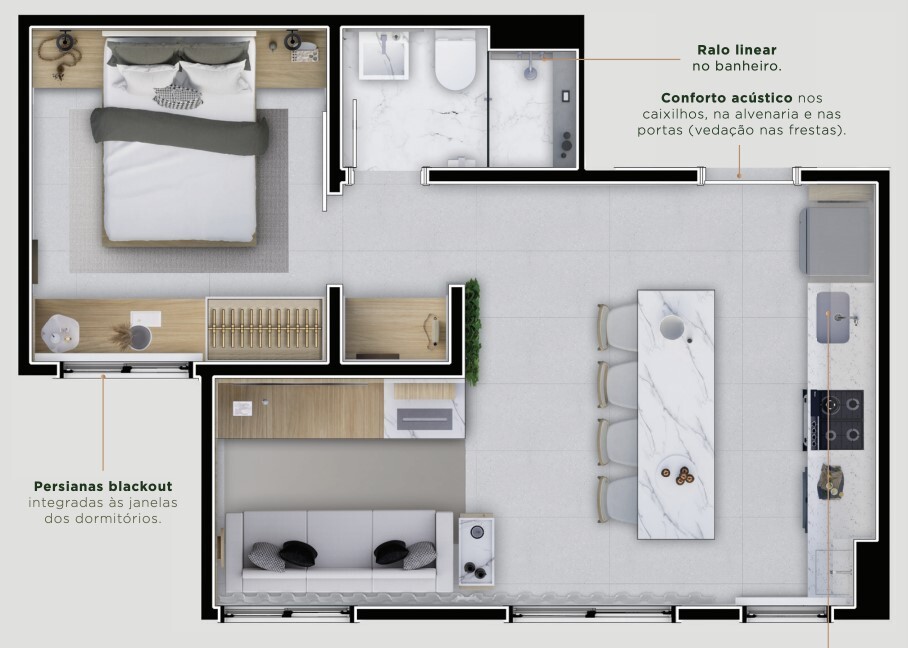 Horizonte Bela Vista: 1 dorm 34m² opção