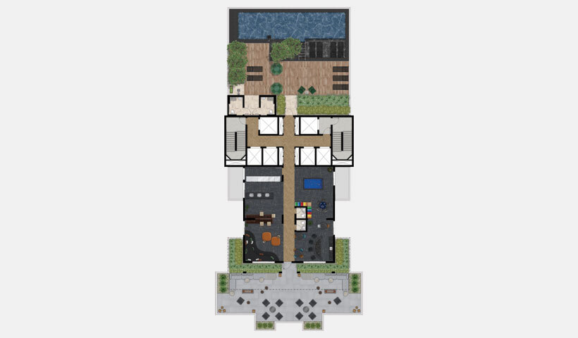 Planta do Hub Brooklin by EZ