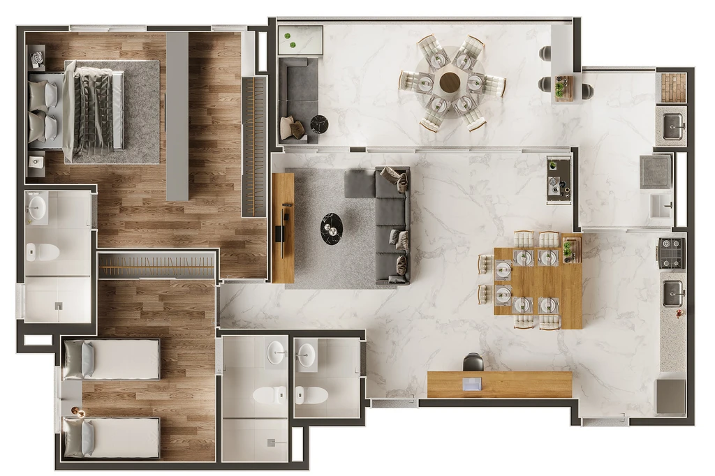 Imperium MBigucci: 2 dorm 101 19m² opção