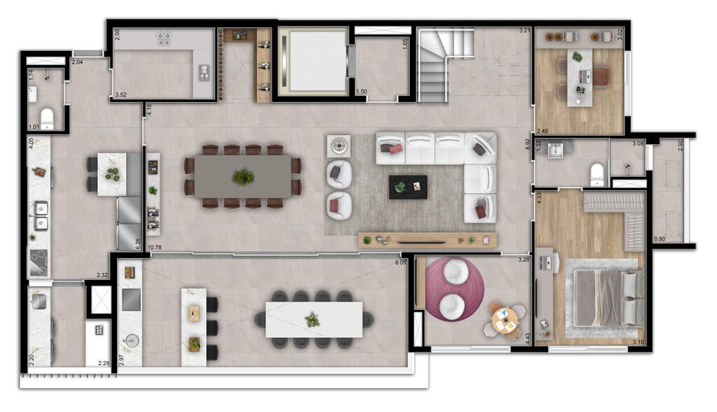 Infinity Brooklin: 4 dorm 300m² cobertura duplex inferior
