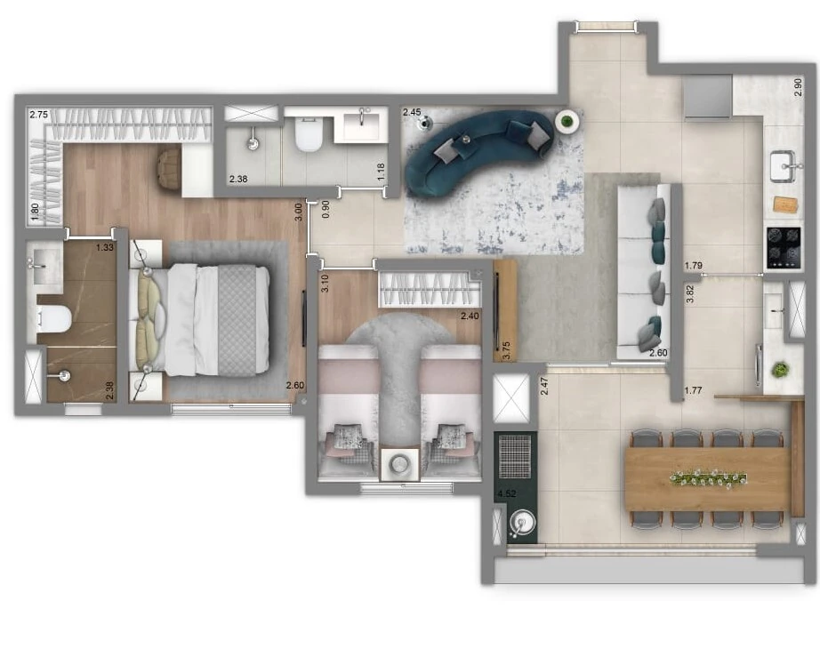 Planta do Infinity Nova Klabin
