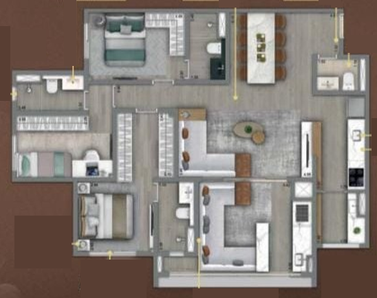Infinity Nova Klabin: 3 dorm 108m²