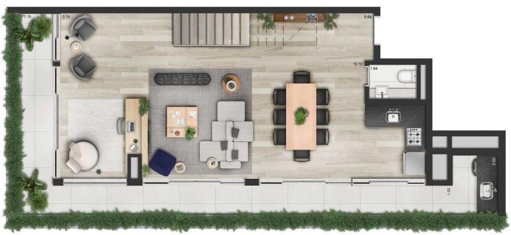 Invert Campo Belo: 3 dorm 163m² cobertura duplex inferior