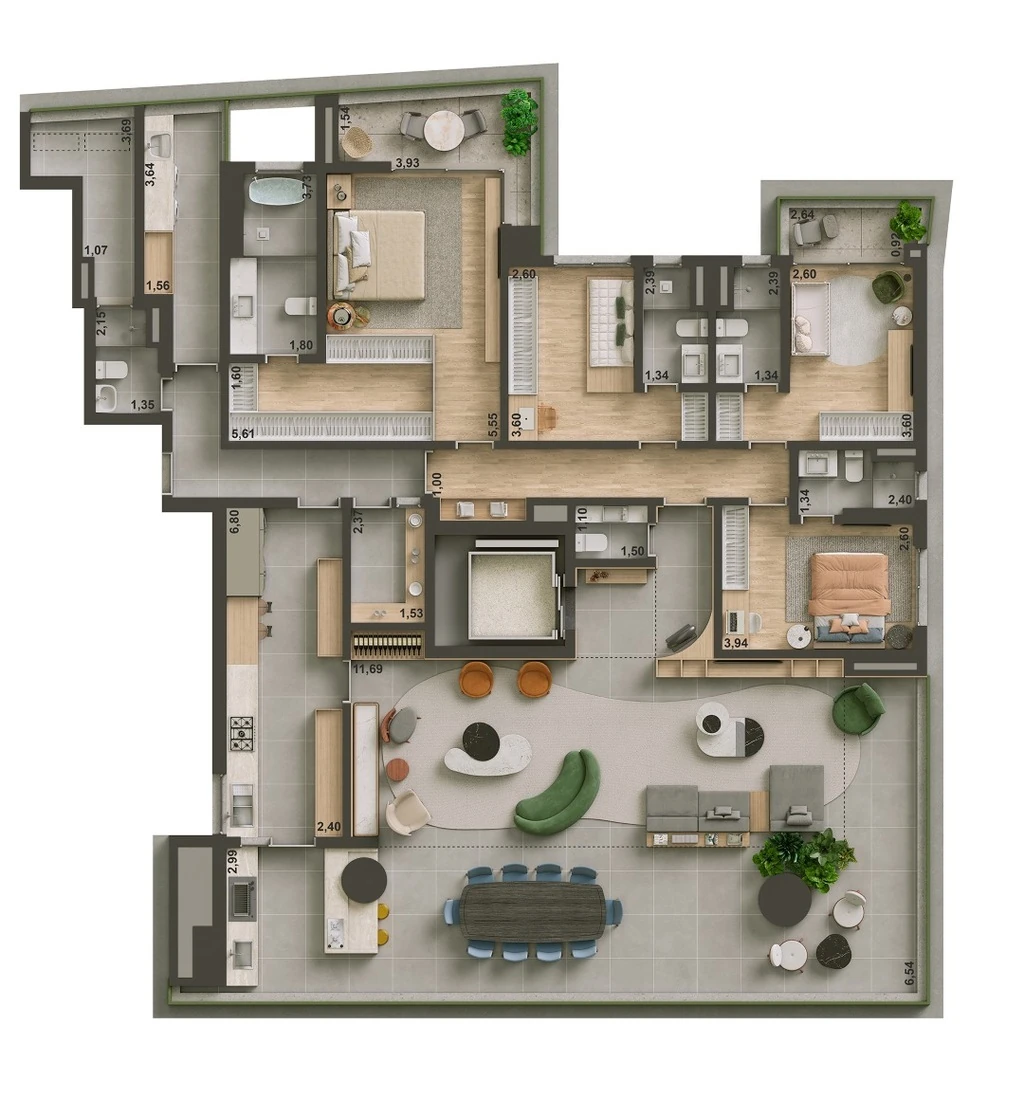 Isa Brooklin: 4 dorm 265m²
