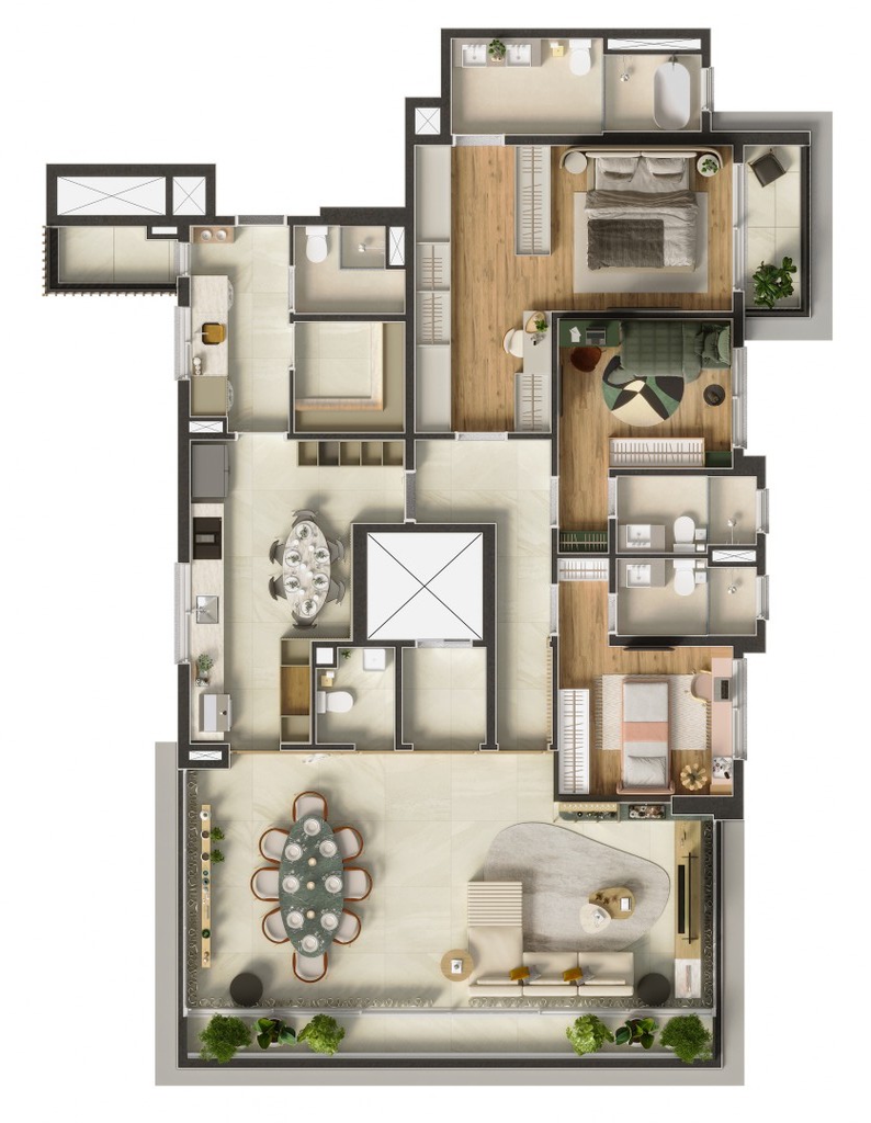 Ita Jardim: 3 dorm 180m²