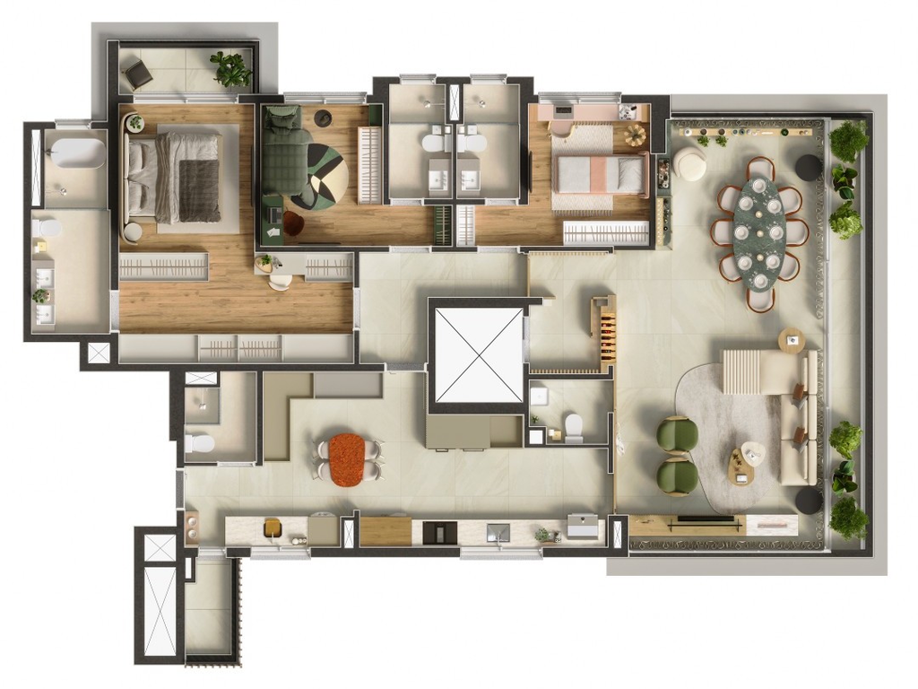 Ita Jardim: 3 dorm 180m²
