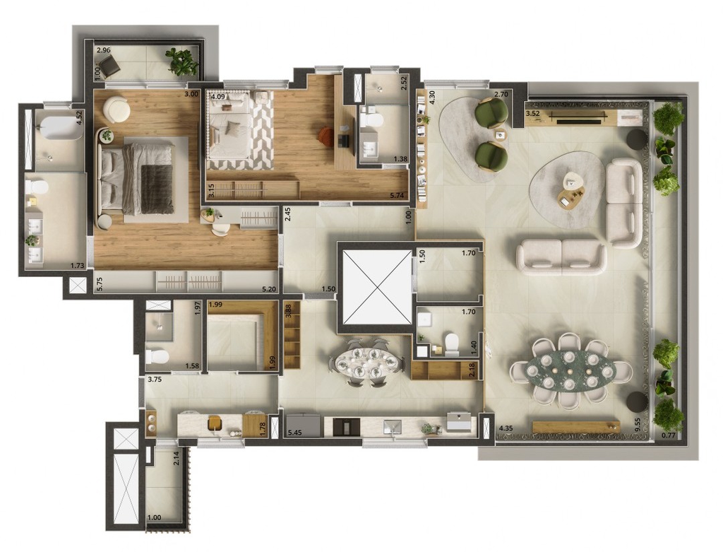 Ita Jardim: 2 dorm 180m² opção