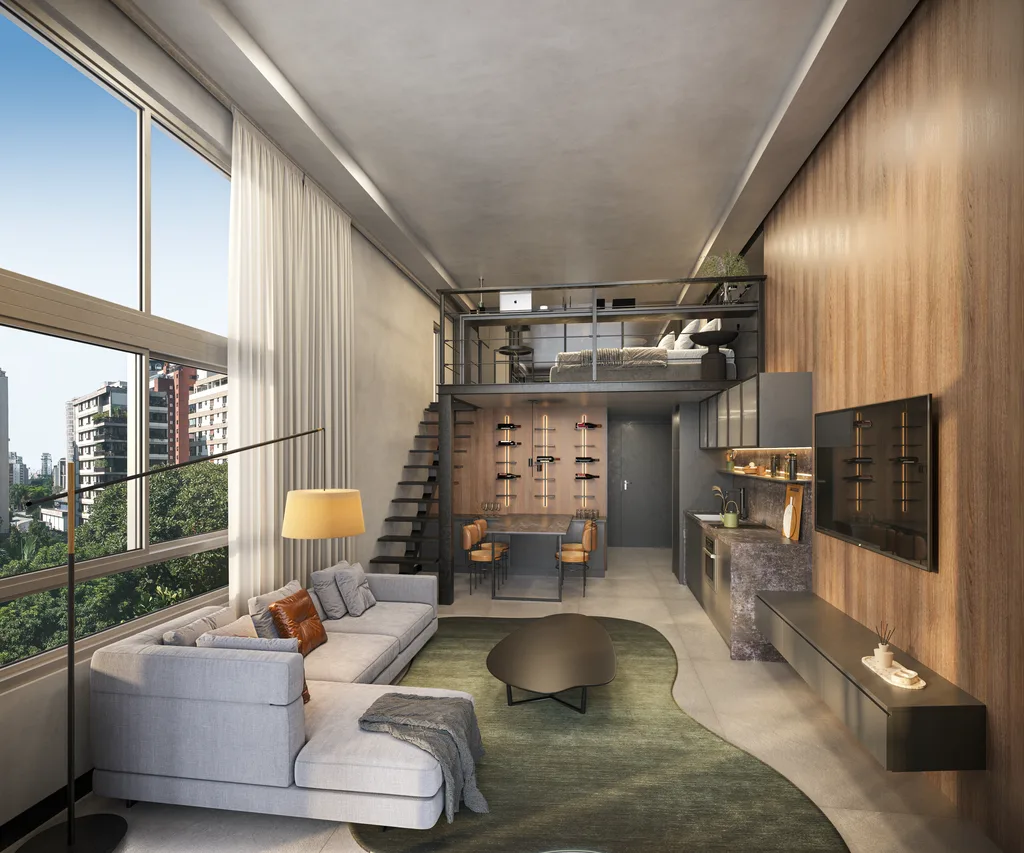 Itá Studios Residenciais: Living merge