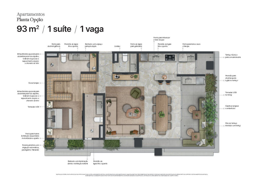 J329 Itaim: 1 dorm 93m² opção