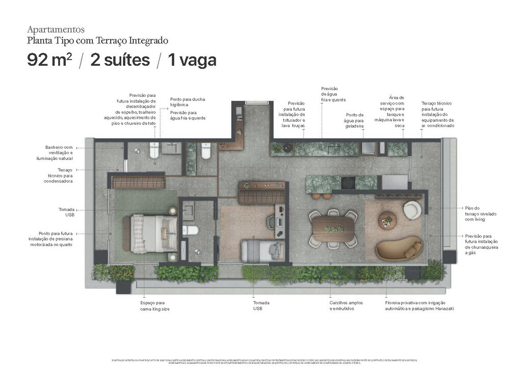 J329 Itaim: 2 dorm 92m²