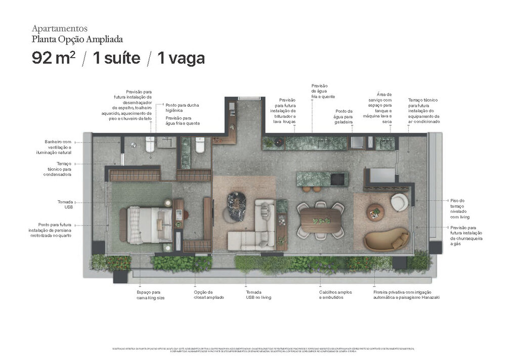 J329 Itaim: 1 dorm 92m² opção