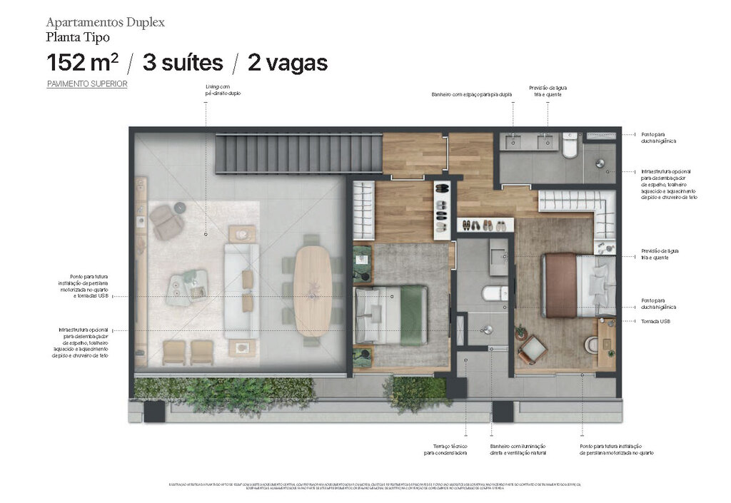 J329 Itaim: 3 dorm 152m² loft superior