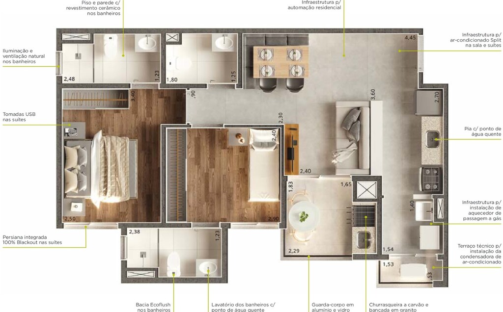 JUMP Assunção by Motiró: 2 dorm 57 76m²