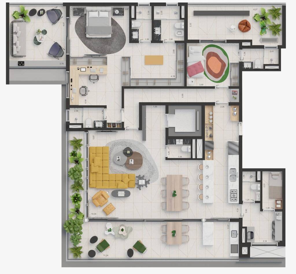 Karpz Jardins: 2 dorm 252m² penthouse