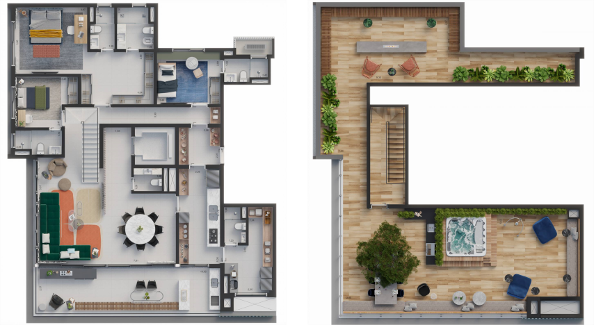 Karpz Jardins: 3 dorm 370m² duplex