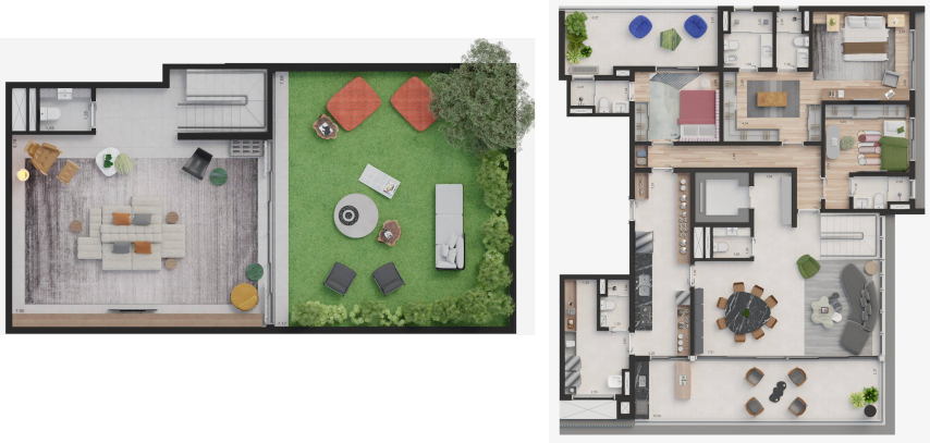 Karpz Jardins: 3 dorm 348m² duplex