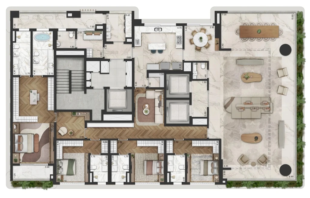 La Galerie Moema: 4 dorm 416m²